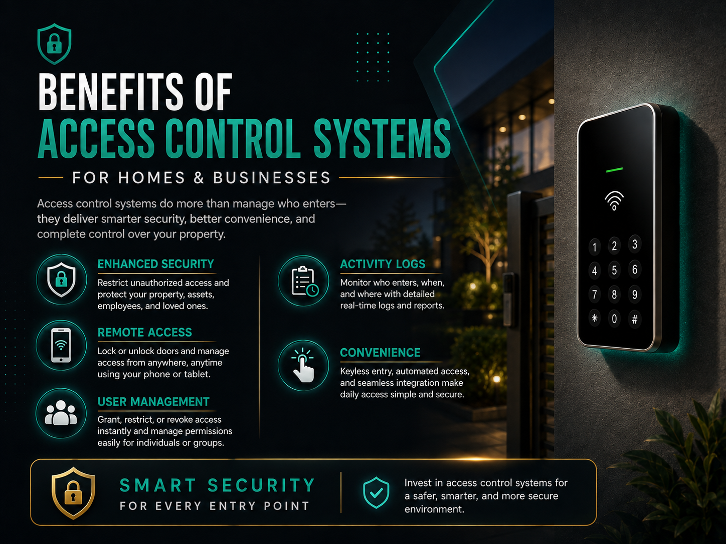Benefits of Access Control Systems for Homes and Businesses