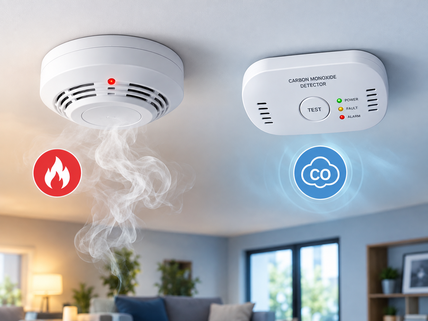 Smoke Detector vs Carbon Monoxide Detector comparison